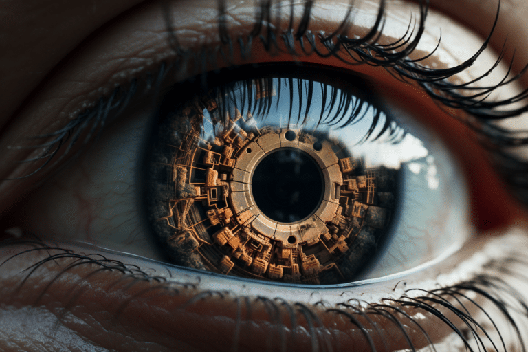 Captura de luz refletida nos olhos